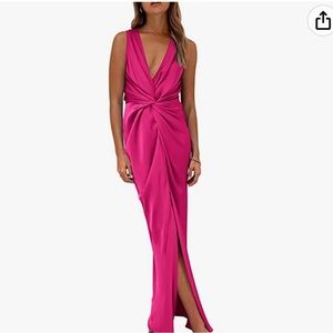 Pink Satin dress never worn!